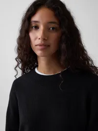 CashSoft Crew Sweater - Black — view 4