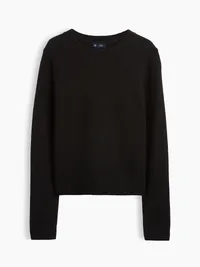 CashSoft Crew Sweater - Black — view 5