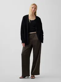 CashSoft Oversized Cardigan Sweater - Black — view 2