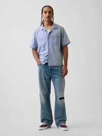 Chambray Resort Shirt - Blue chambray — view 2