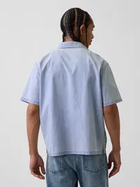 Chambray Resort Shirt - Blue chambray — view 3