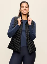 Chevron Puffer Vest - Black Jack — view 5