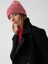 Chunky Knit Beanie - Modern red — view 2