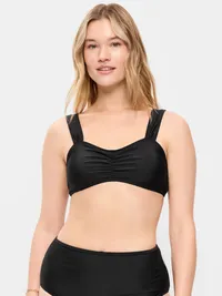 Cinched Swim Top - Black Jack — view 5