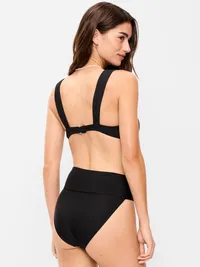 Cinched Swim Top - Black Jack — view 2