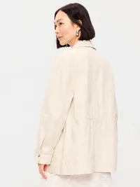 Cinched-Waist Utility Jacket - Wish Bone — view 2