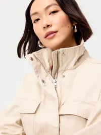 Cinched-Waist Utility Jacket - Wish Bone — view 5