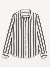 Classic Button-Down Shirt - Black Stripes — view 2