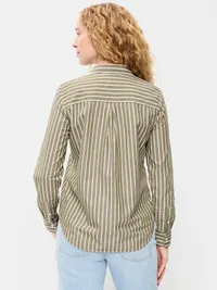 Classic Button-Down Shirt - Neutral Stripe — view 2