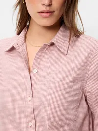 Classic Button-Down Shirt - Pink Plaid — view 3