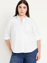 Classic Button-Down Shirt - White Lilies — view 5