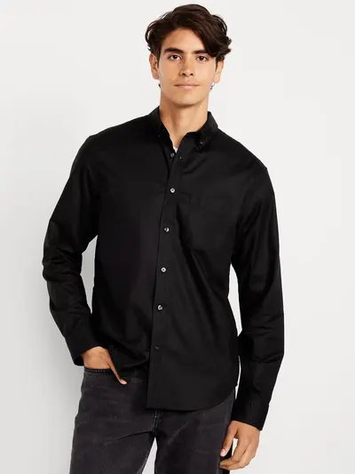 Classic Fit Everyday Poplin Shirt - Black Jack