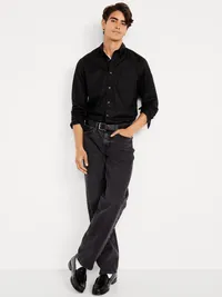 Classic Fit Everyday Poplin Shirt - Black Jack — view 3