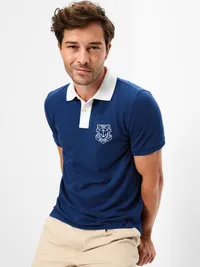 Classic Fit Pique Graphic Polo - Plane View — view 3