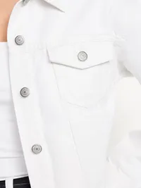 Classic Jean Jacket - White Lilies — view 5