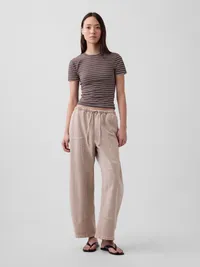 CloseKnit Jersey T-Shirt - Brown stripe — view 2