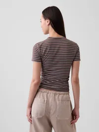 CloseKnit Jersey T-Shirt - Brown stripe — view 3