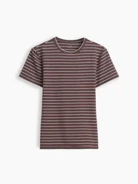 CloseKnit Jersey T-Shirt - Brown stripe — view 5