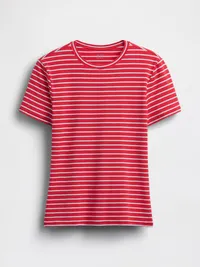 CloseKnit Jersey T-Shirt - Red & blue stripe — view 5