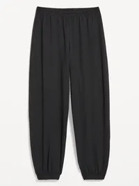 CloudComfy Cinched Balloon Jogger Pants - Light Black Heather — view 2