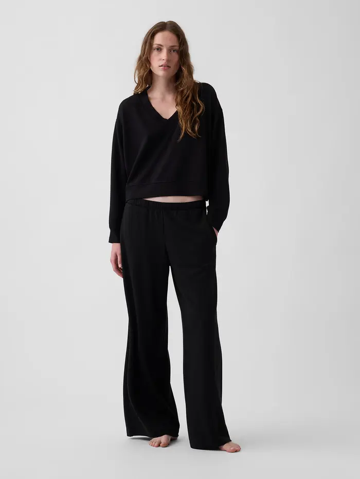 CloudLight Easy Wide-Leg Pants - Black
