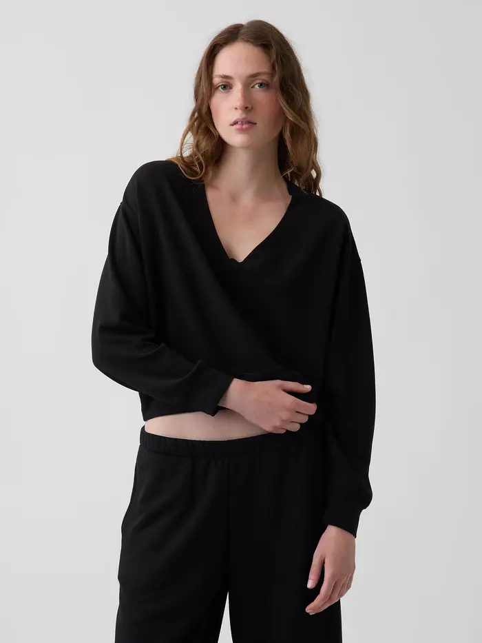 CloudLight Oversized Sweatshirt - Black