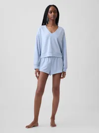 CloudLight Oversized Sweatshirt - Button down blue — view 2