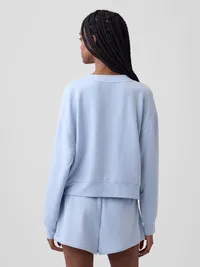 CloudLight Oversized Sweatshirt - Button down blue — view 3