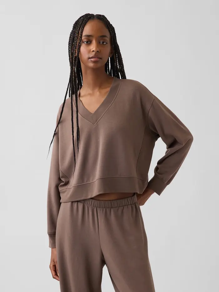 CloudLight Oversized Sweatshirt - Toasted almond brown
