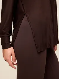 CloudMotion Long-Sleeve Tunic - Black Coffee — view 4