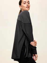 CloudMotion Long-Sleeve Tunic - Black Jack — view 4