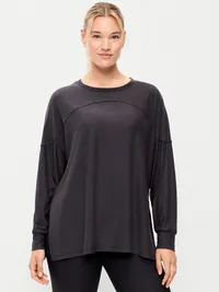 CloudMotion Long-Sleeve Tunic - Black Jack — view 5