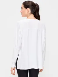 CloudMotion Long-Sleeve Tunic - Magnolia — view 2