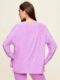 CloudMotion Long-Sleeve Tunic - Orchid — view 2
