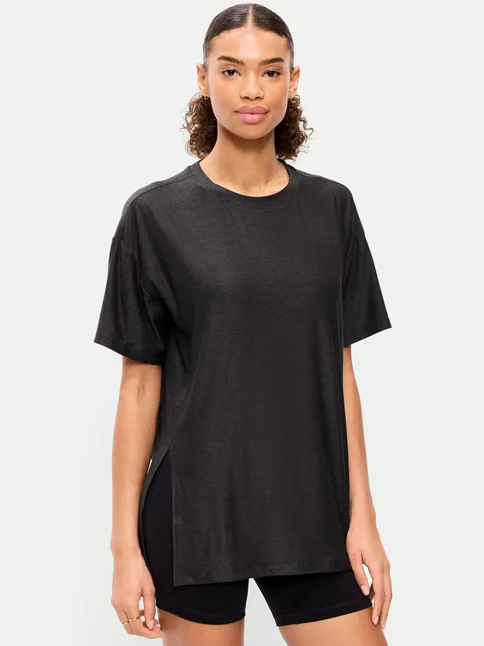 CloudMotion Short-Sleeve Tunic - Black Jack