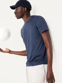 CloudMotion Space-Dye T-Shirt - Navy — view 3