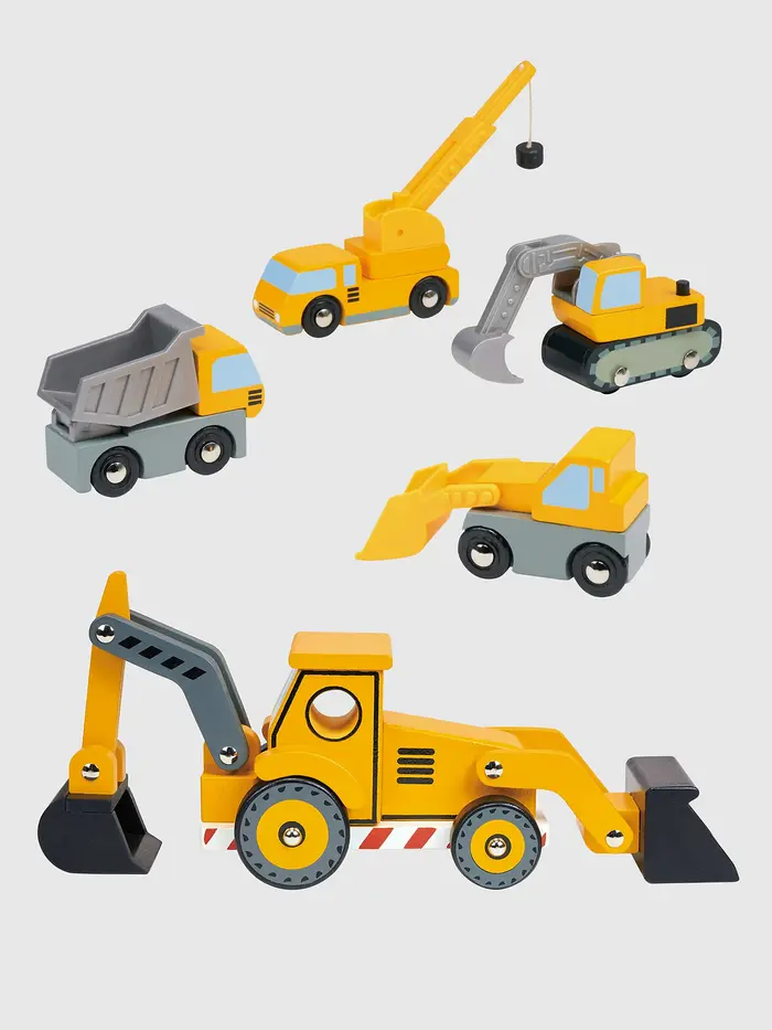Construction Vehicles Toddler Toy Bundle - Yellow