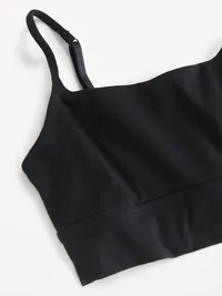 Cotton Cami Bralette - Black Jack — view 3
