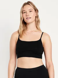 Cotton Cami Bralette - Black Jack — view 5