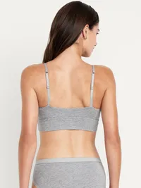 Cotton Cami Bralette - Heather Gray — view 2
