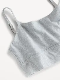 Cotton Cami Bralette - Heather Gray — view 3