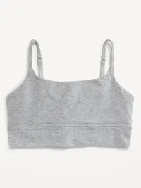 Cotton Cami Bralette - Heather Gray — view 4