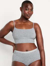 Cotton Cami Bralette - Heather Gray — view 5