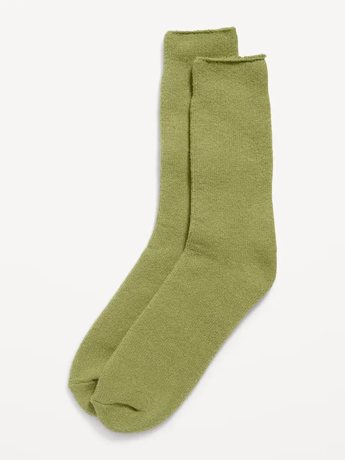 Cozy-Lined Crew Socks for Men - Moss Landing