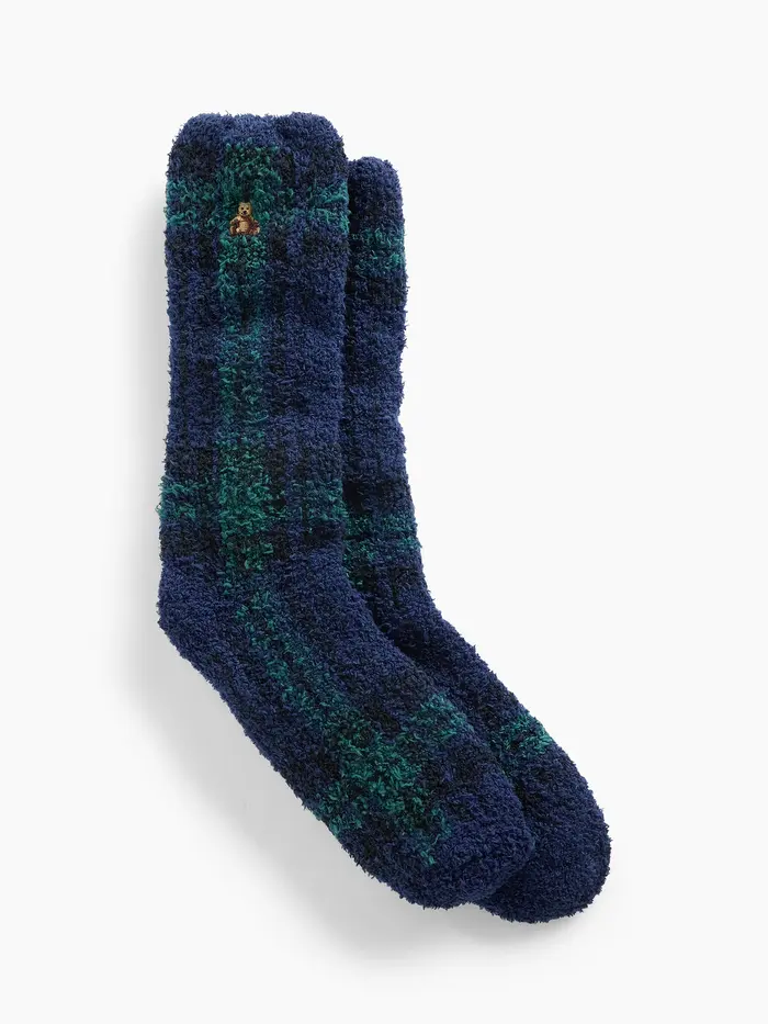 Cozy Socks - NAVY PLAID