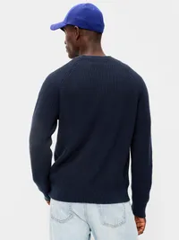 Crew-Neck Sweater - In the Navy — view 2