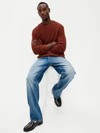 Crew-Neck Sweater - Russet Brown — view 3