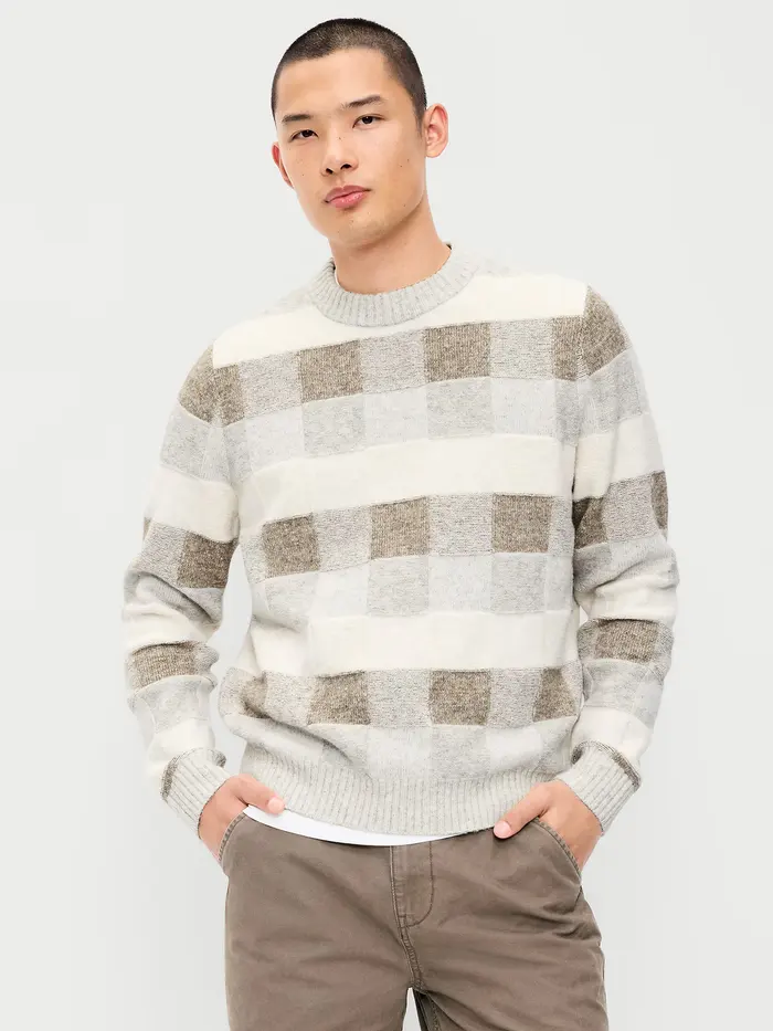 Crew-Neck Sweater - Silver Gray