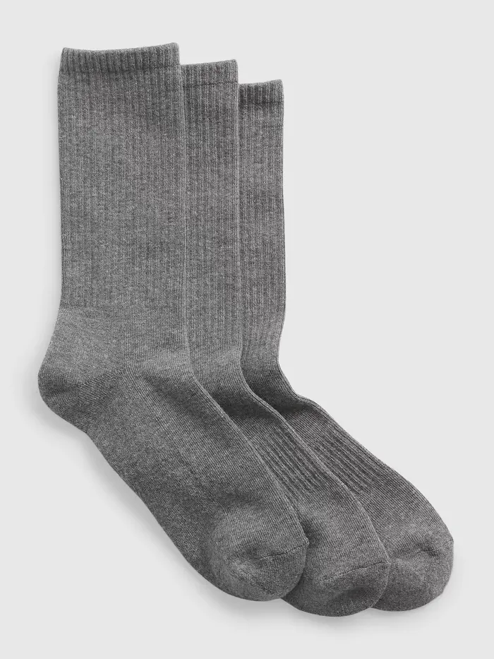 Crew Socks (3-Pack) - Grey