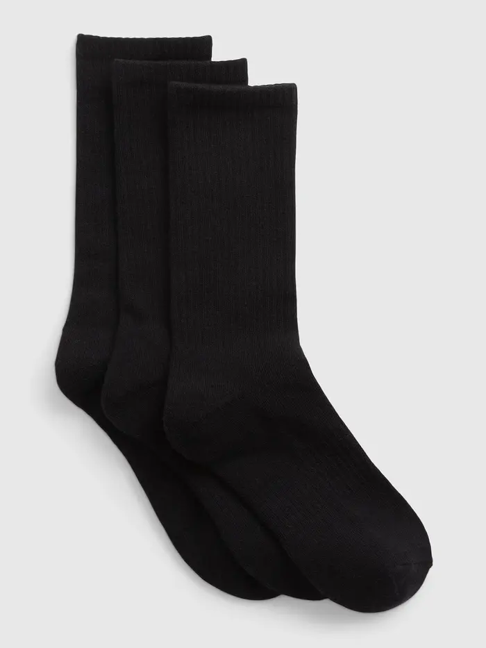 Crew Socks (3-Pack) - True black